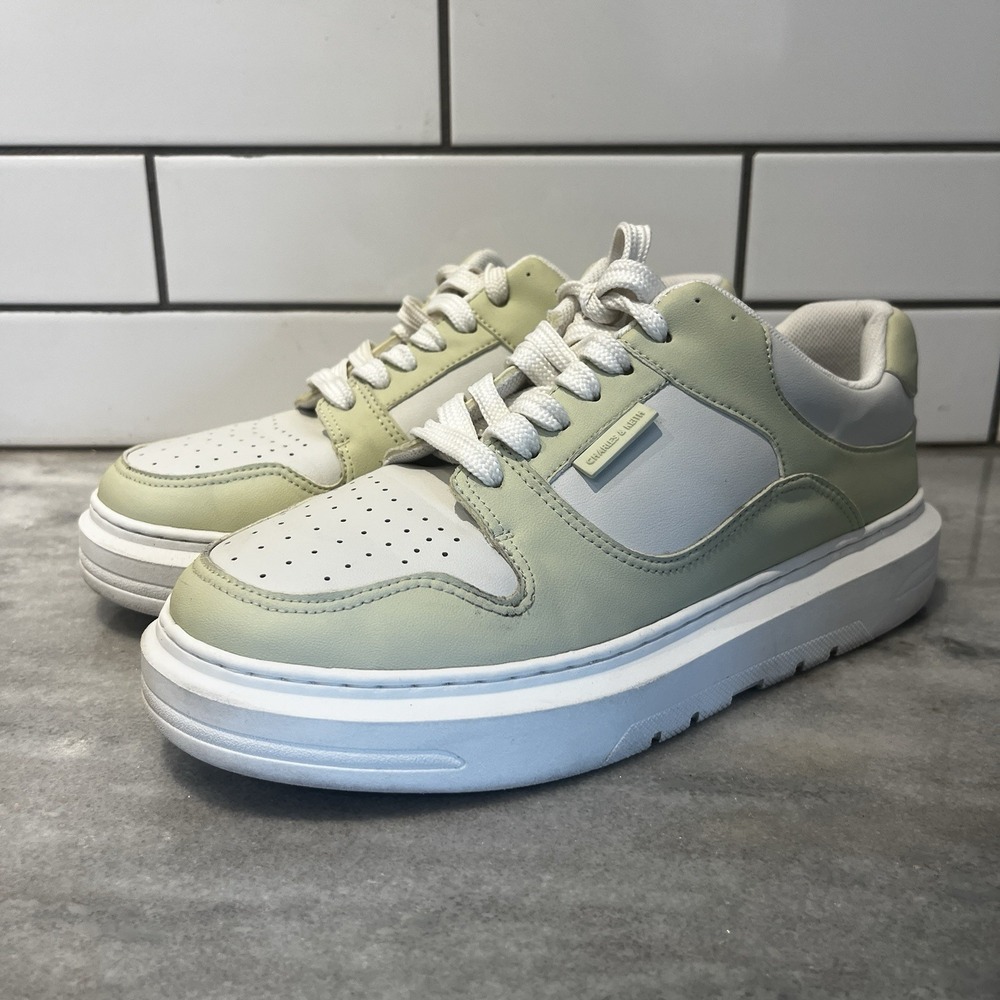 Charles & Keith London Women's Two-Tone Mint/white Sneakers‎ Size 40 (US 9)